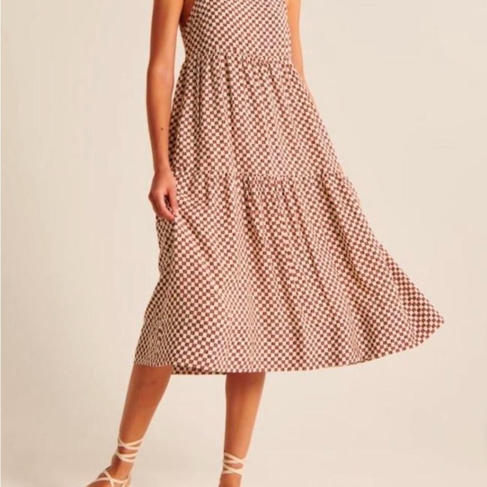 Checkered Midi Dress